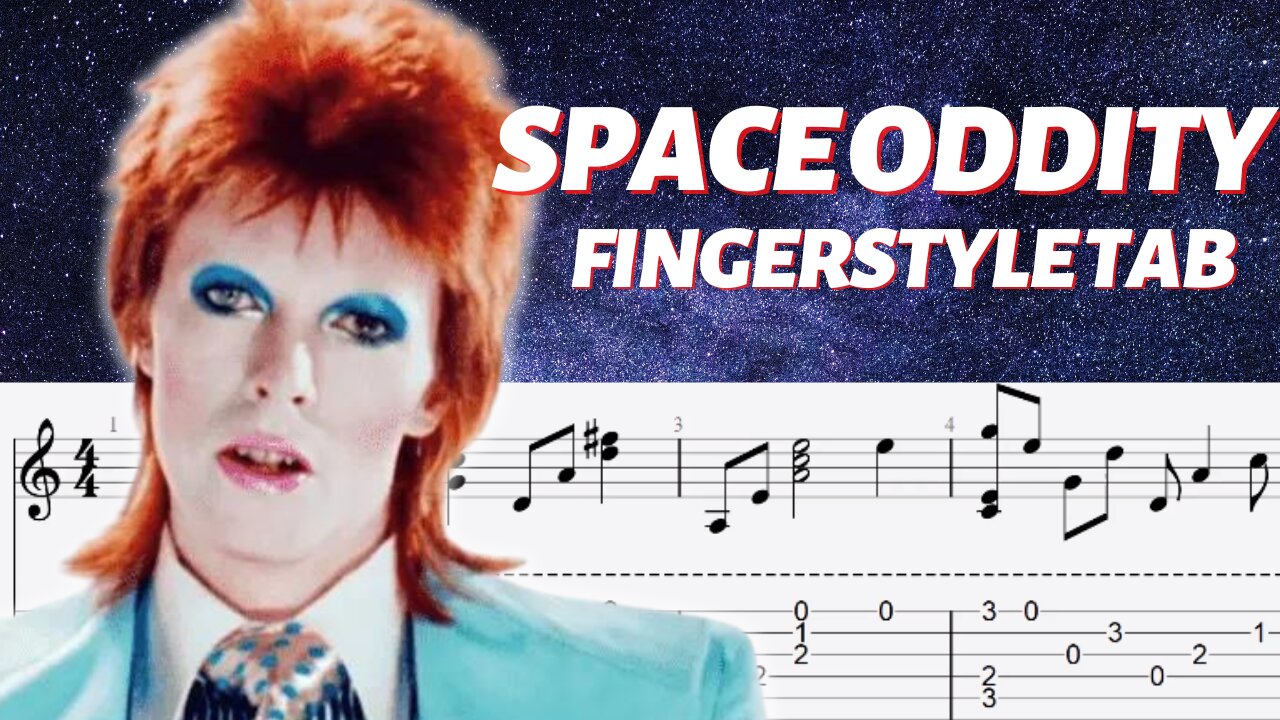 DAVID BOWIE - SPACE ODDITY Fingerstyle Tab - FREE Download