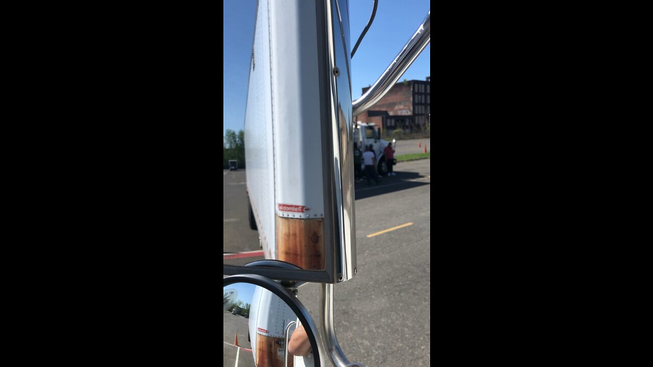 Straight back mirror example: what you should see.