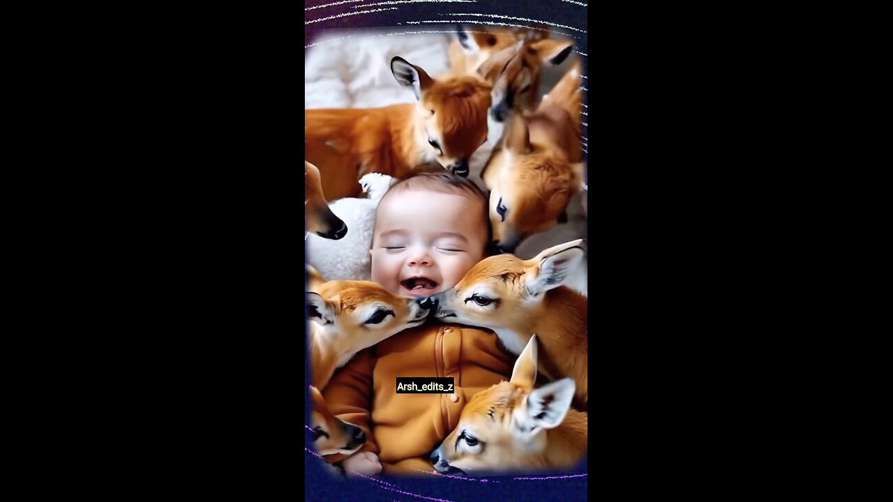 "🐾 Baby’s Laugh + Animal Love = Pure Joy! 👶❤️🤣