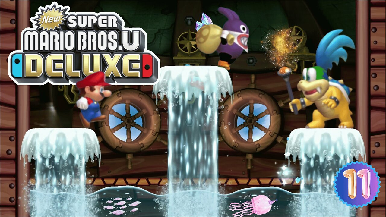 New Super Mario Bros. U Deluxe - My Daughter💞and I Challenge Larry Koopa - #11