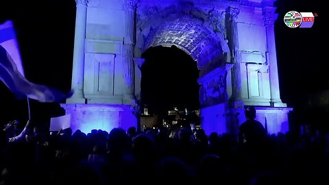 People gather in Rome to show solidarity with Israel