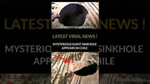 Sinkhole in Chile