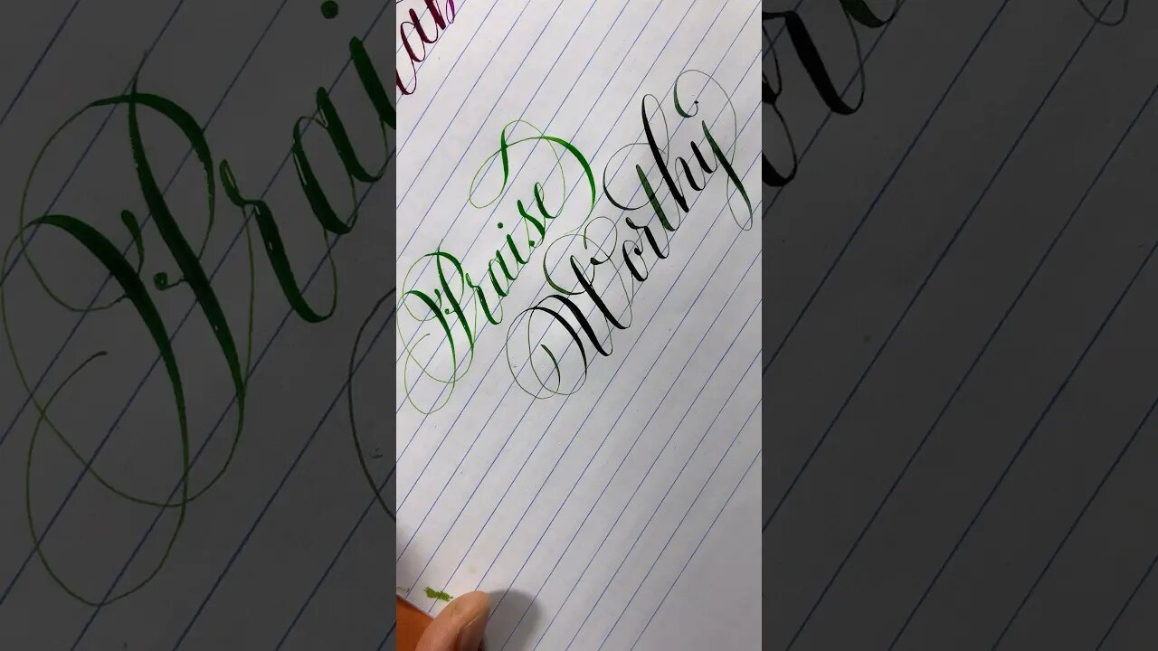 Calligraphy Words: Praise Worthy #calligraphy #handwriting