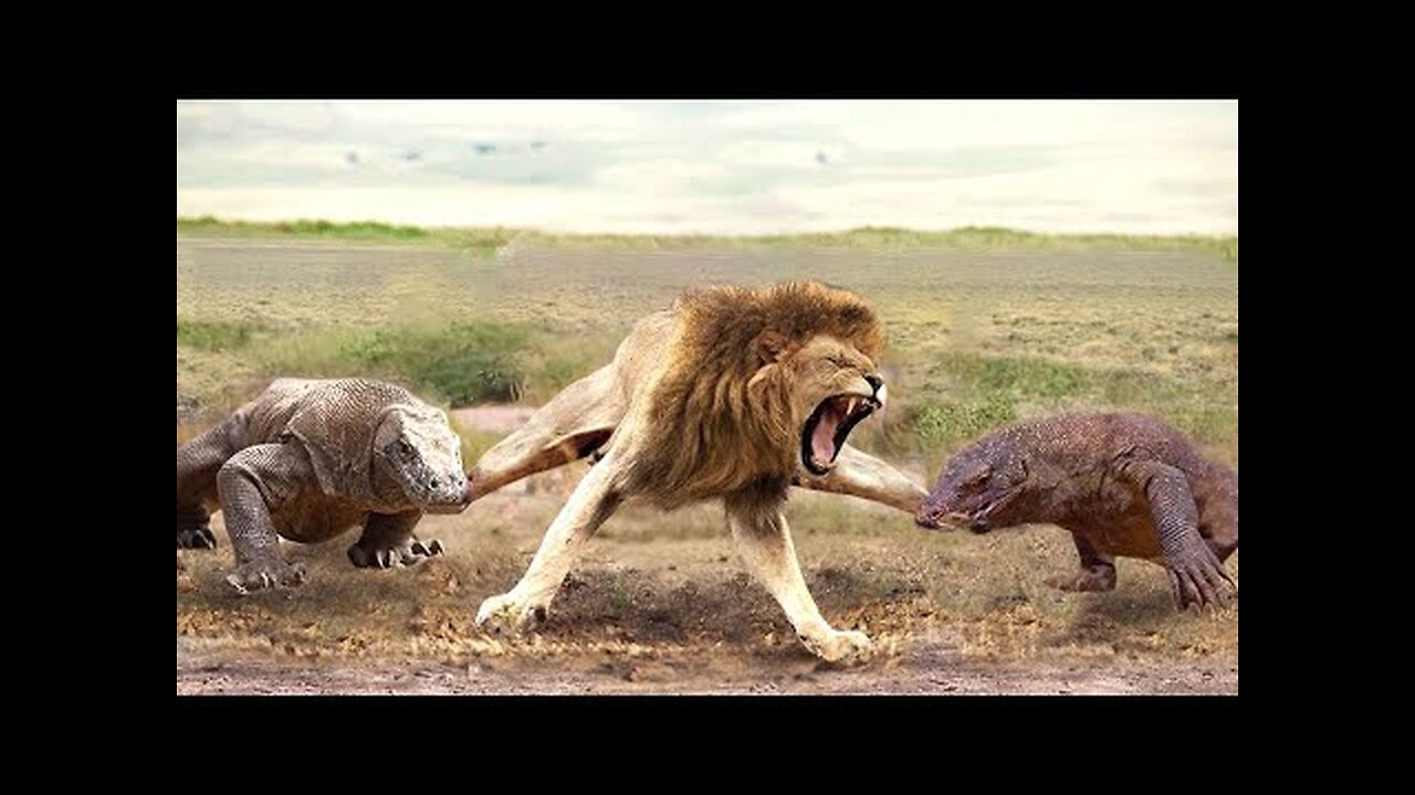 Aghast! The Brutal Moment When the Fierce Lion Couldn't Avoid The Giant Lizard Bites- Wildlife 2023