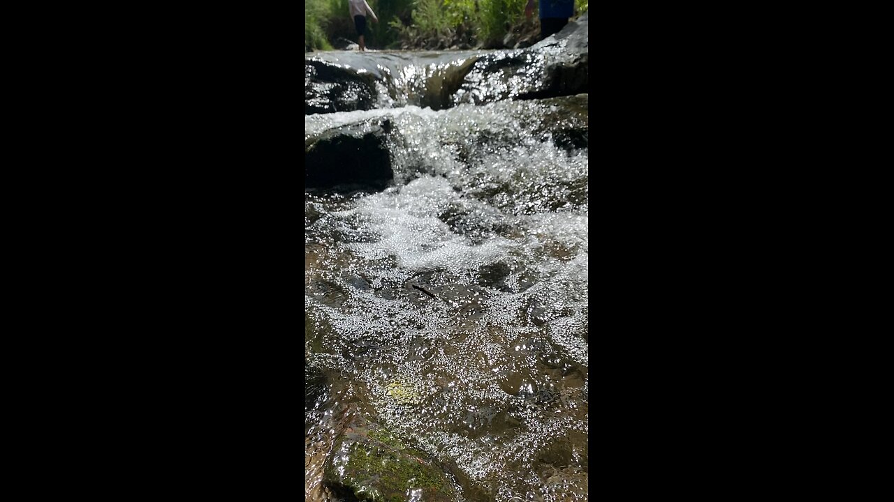 Slow motion mini waterfall