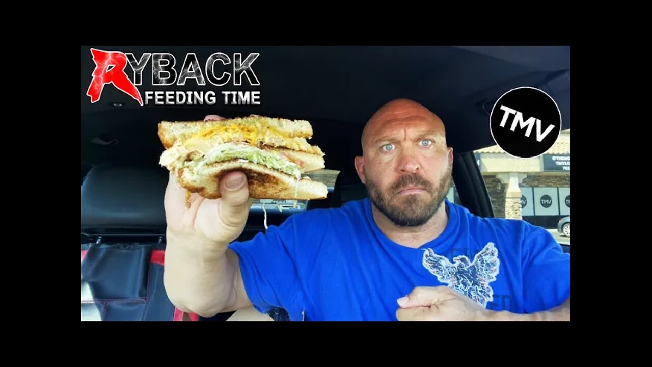 Ryback Feeding Time: Triple Decker Lobster Melt Sandwich with Sweet Potato Fries