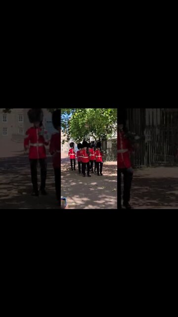 The Queen's Guards leaving Clarence house London #changingoftheguard