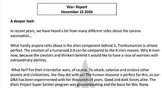 WAR REPORT - A DEEPER LOOK