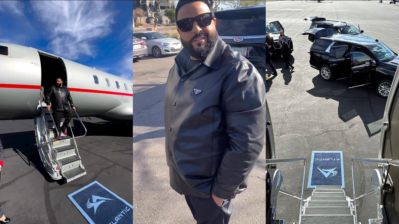 DJ Khaled Takes Luxury to the Next Level: Watch Him Cruise in a Private Jet While Others Rush