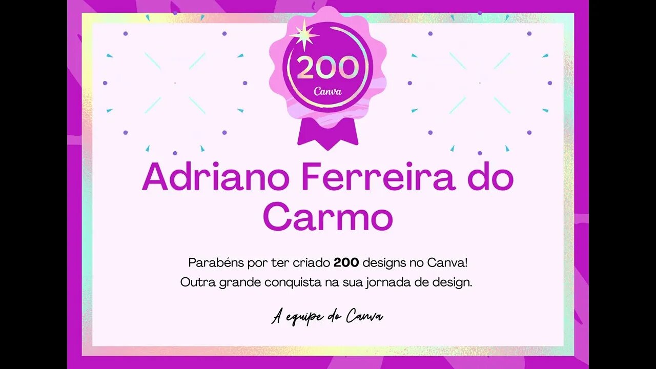 Meu Emblema de 200 Designs Criados no Canva