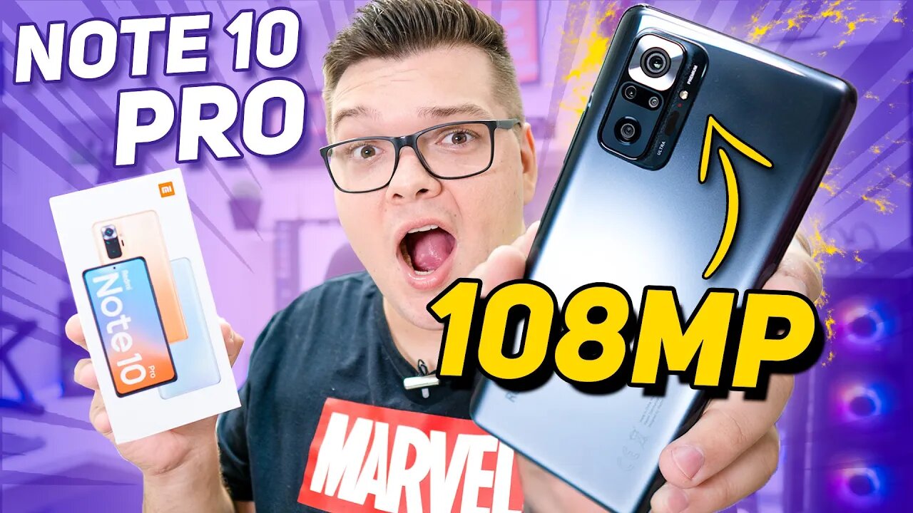 REDMI NOTE 10 PRO - O MELHOR XIAOMI de 2021! 108MP, 120Hz e MAIS! Unboxing e Impressões!