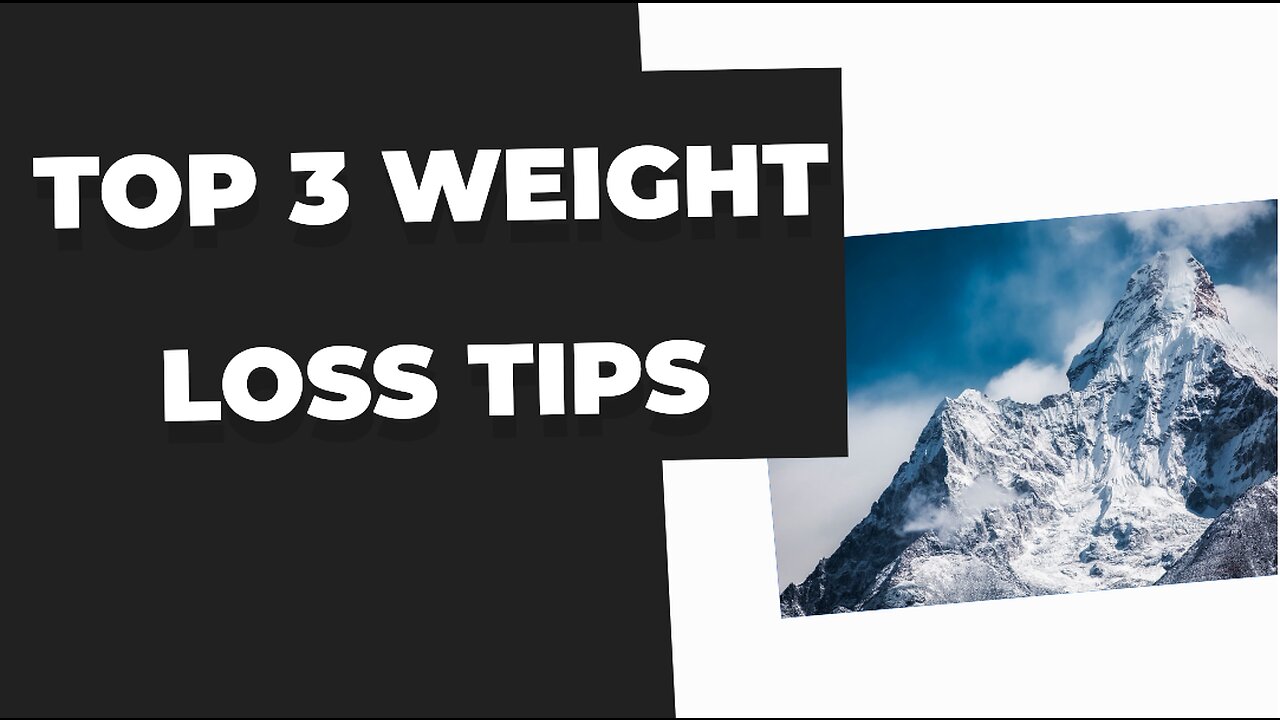 Top 3 Tips to weight loss.. 💪💪