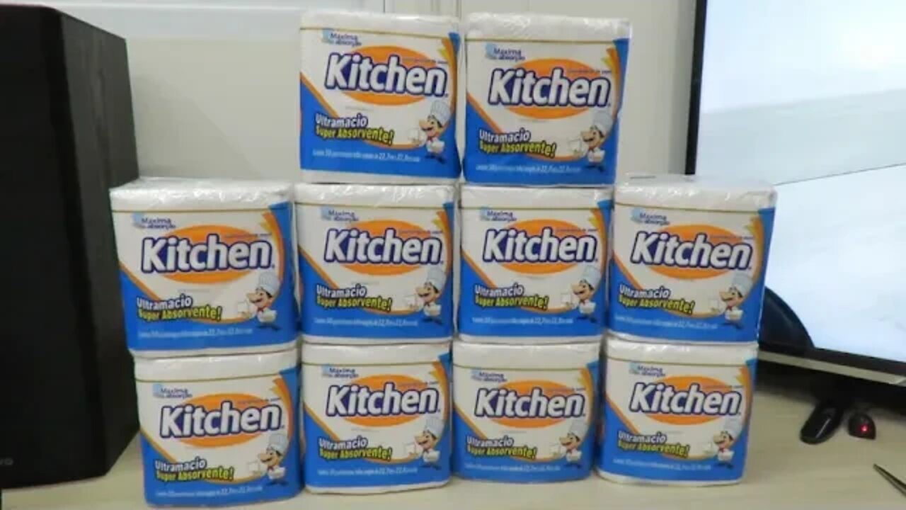 10x Guardanapos de papel Kitchen, Folha Simples, 50 unidades de 22,27x22,8 cm