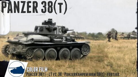 WW2 Color footage Panzer 38(t) - Panzerkampfwagen 38(t).