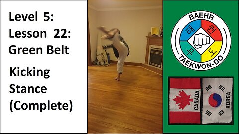 Baehr Taekwondo: 05-22: Green Belt - Kicking Stance (Complete)