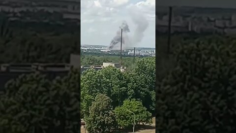 Russian Strike In Zaporizhia On A High-Voltage Equipment Plant Which Was Being Used As A Ammo Depot