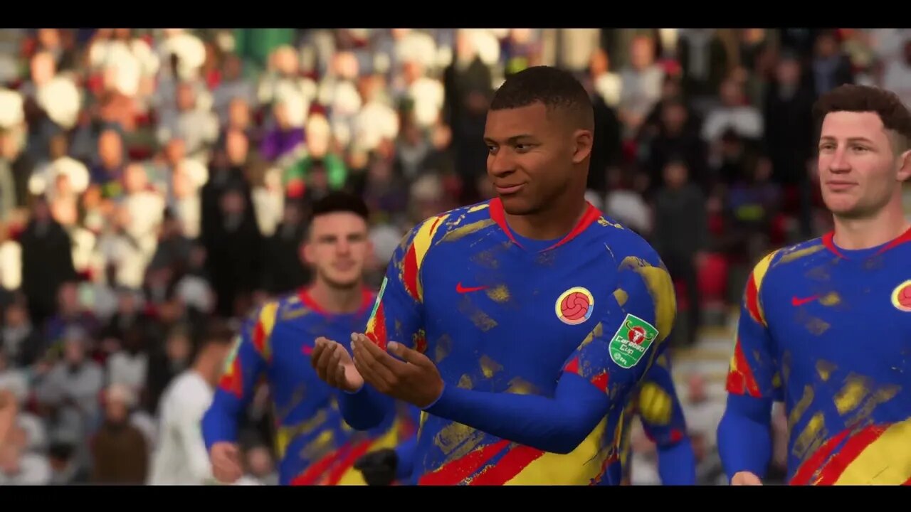 Carabao cup Celebrations in FIFA 22 with create a club team.