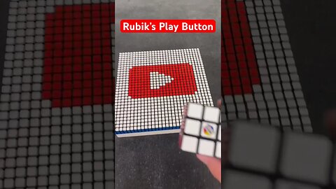 I Made My Own Play Button #cubing #rubikcube #youtubeshorts #art
