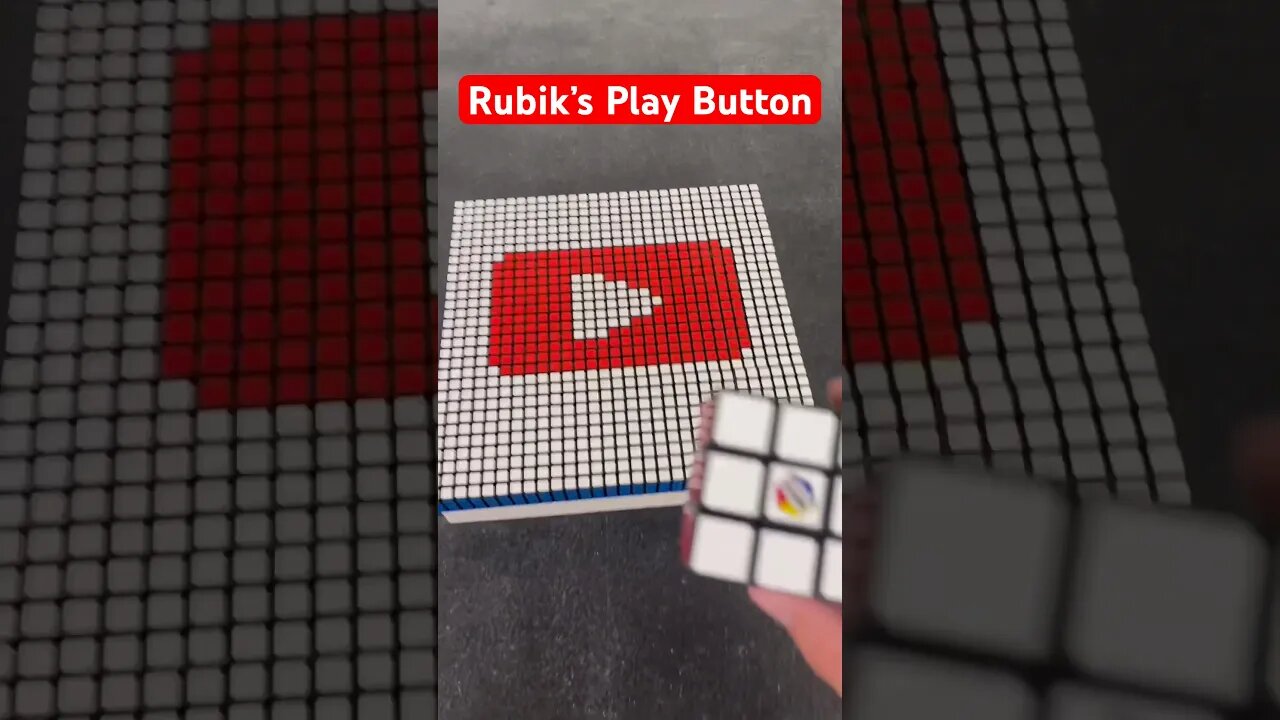I Made My Own Play Button #cubing #rubikcube #youtubeshorts #art