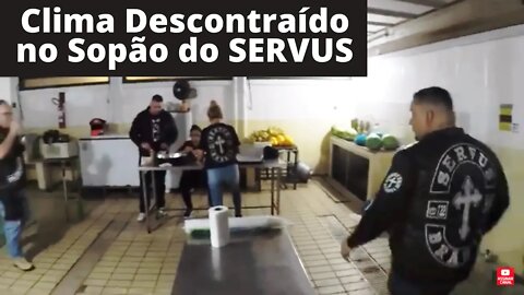 Descontração no Sopão do 1º Culto Biker SERVUS BRASIL MCC em Taquaritinga do Norte, PE