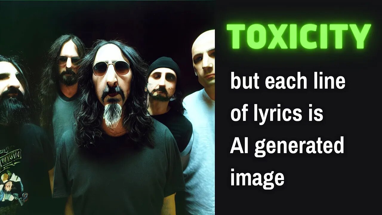 Toxicity - But every lyric is an AI-generated image