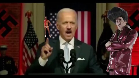 Hitler Biden sees red