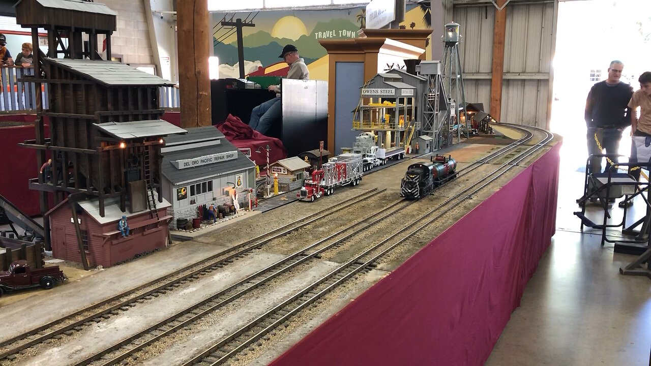 Model train at travel town in Los Angeles Californias griffin park