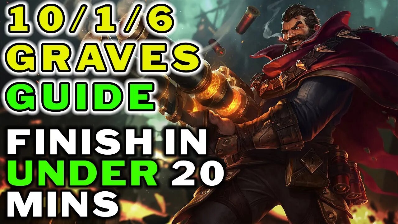 Learn How To Completely Dominate Jungle As Graves 10/1/6 10CSPM 3 Level Lead! Graves 1v9 Commentary