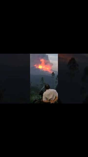 Parece un volcán, pero es una montaña consumida por el fuego en Portugal