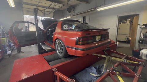 1988 Mazda Rx7 Turbo Dyno pull 20psi