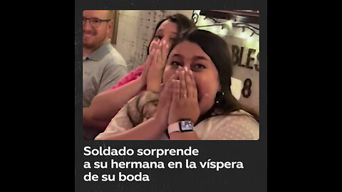 Soldado regresa del servicio militar en Irak para asistir a la boda de su hermana