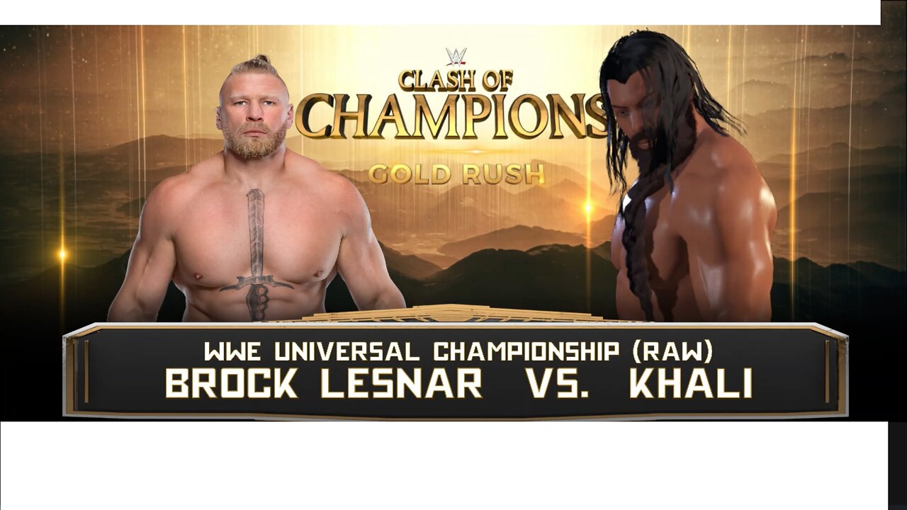 Brock Lesnar Vs. Khali (WWE Universal Title) WWE 2k