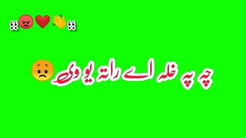 green screen pashto poetry Che Pe Khule Ye Rata Yao We Pe Zre Bela Pashto Poetry Green Screen