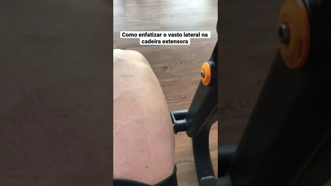 Como enfatizar o vasto lateral na cadeira extensora? #shorts