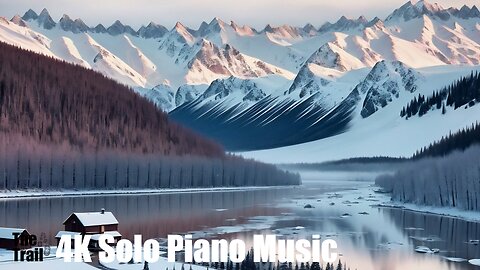 4K Solo Piano Music - Live for the Moment | A.I. Audio Reactive Cinematic | Alaska's Winter Passing