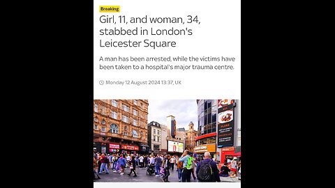 🇬🇧 Another day, another "knife attack" in London. Leicester Square.