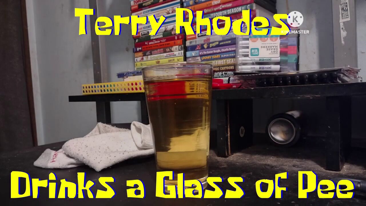 Terry Rhodes Drinks a Glass of Pee (Title Card)