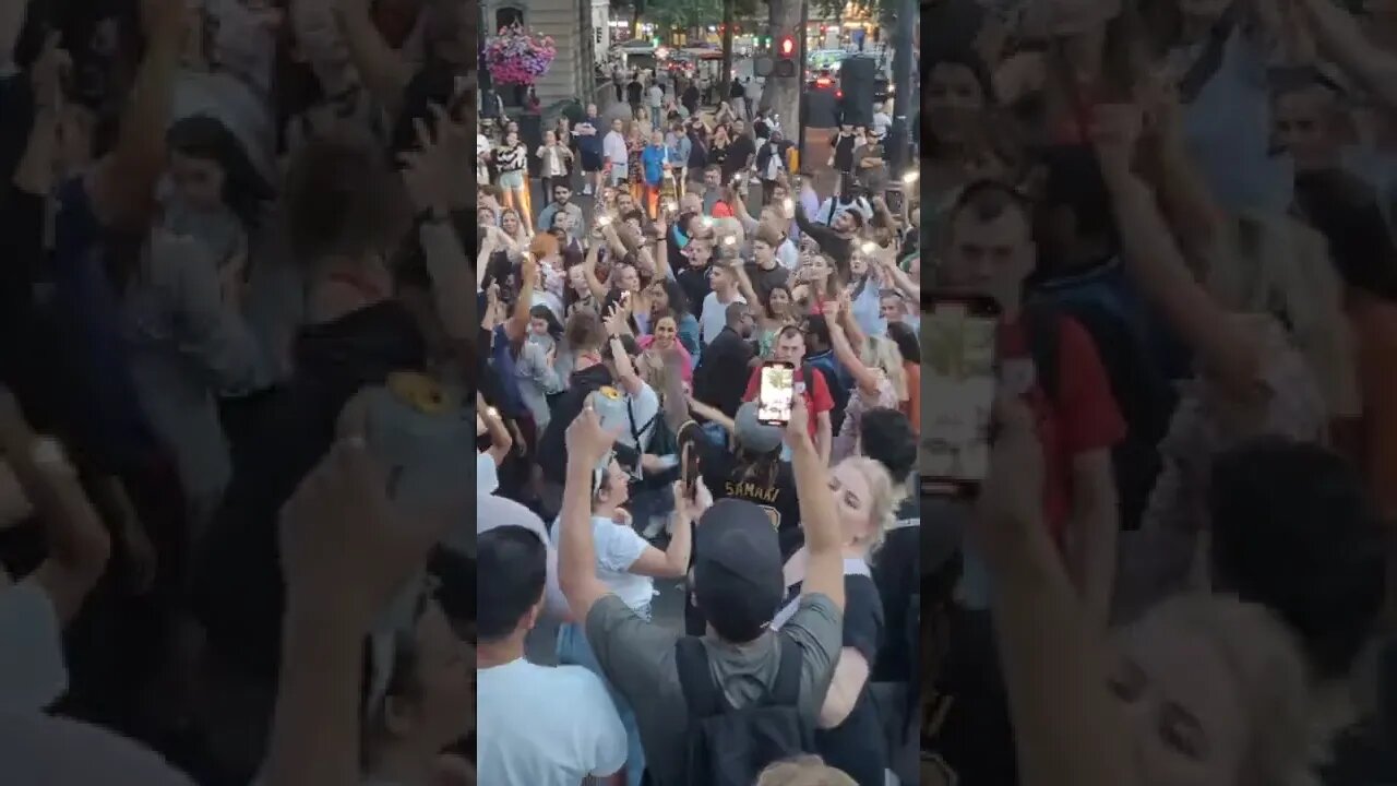 England football fans light their phones and sing wonder wall after England win #Womensfootball