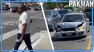 Homophobic Gay Pastor Jesse Lee Peterson Causes Car Accident While Running from Questions