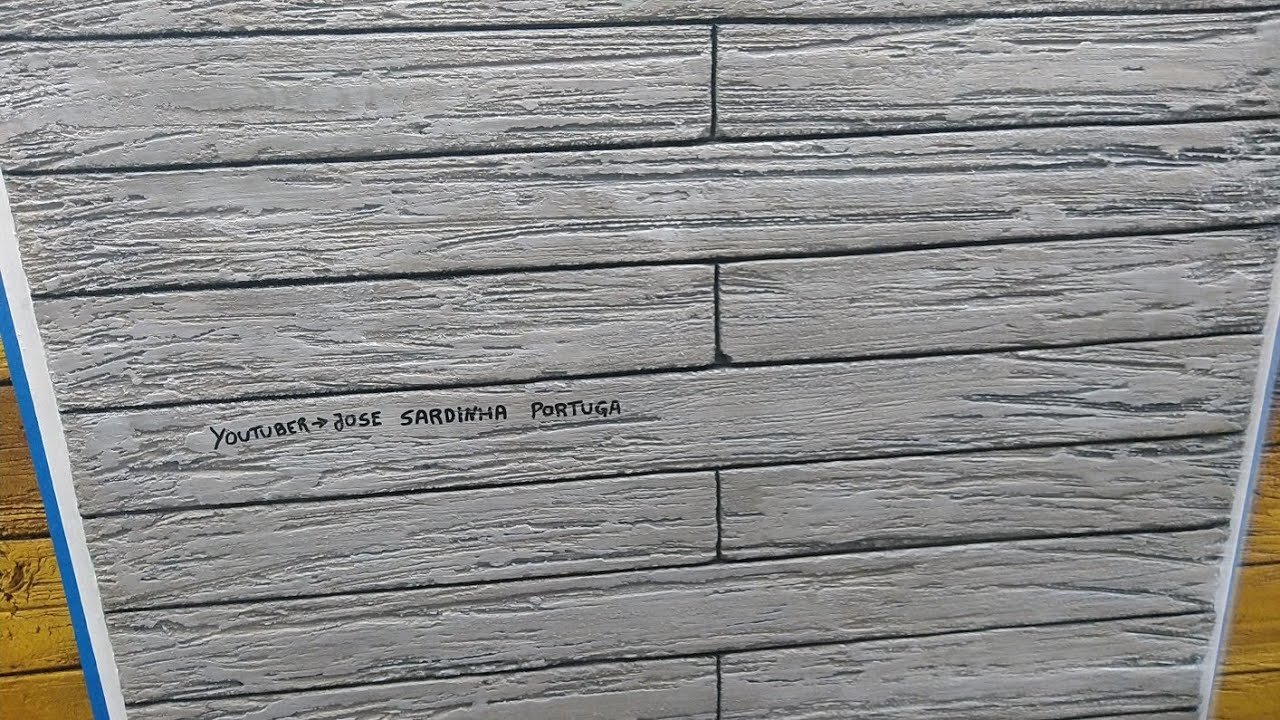 Slatted Concrete Effect made with mortar (glue cement)