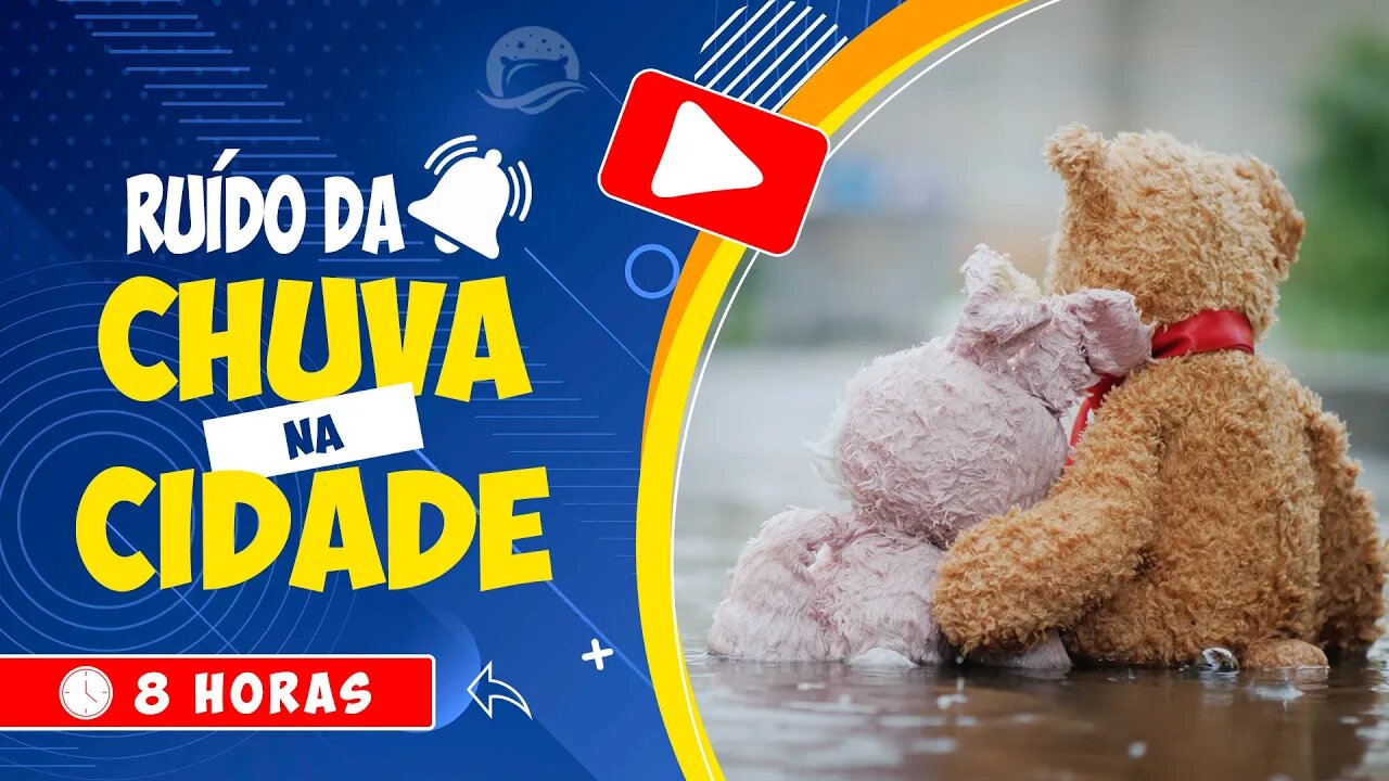 🎧 SOM DE CHUVA MÉDIA NA CIDADE IDEAL PARA DORMIR 🌧️ SONS DA CHUVA 🌳 SONS DA NATUREZA 🕒 8 HORAS