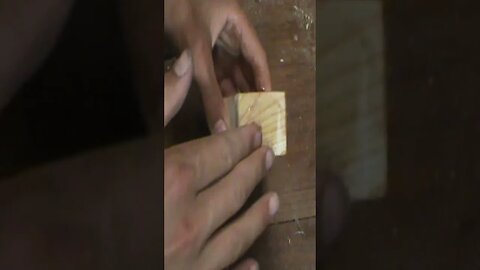 Making a Toy Train Track Support Out of Scrap Wood in 30 Seconds #shorts #woodworking #toys
