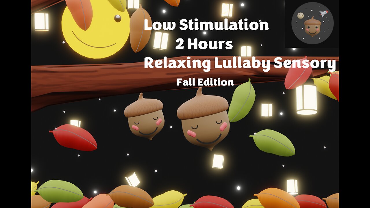 Calm Bedtime Lullaby Sleep Music Sensory Video - Fall Edition, Low Stim #babysleepmusic #lullaby