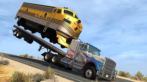 Trains vs Trucks | Massive Destruction – BeamNG