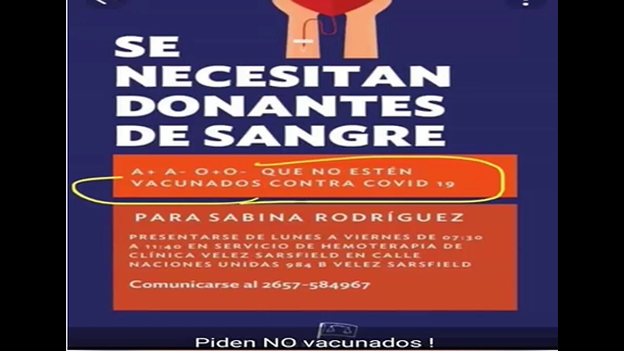 😂 Ahora están pidiendo que donen sangre sólo los no vacunados