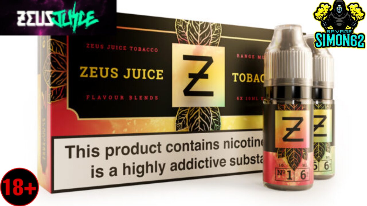 ZEUS JUICE TOBACCO RANGE PART 1 #zeusjuicetobacco#eliquid#vape 🔞