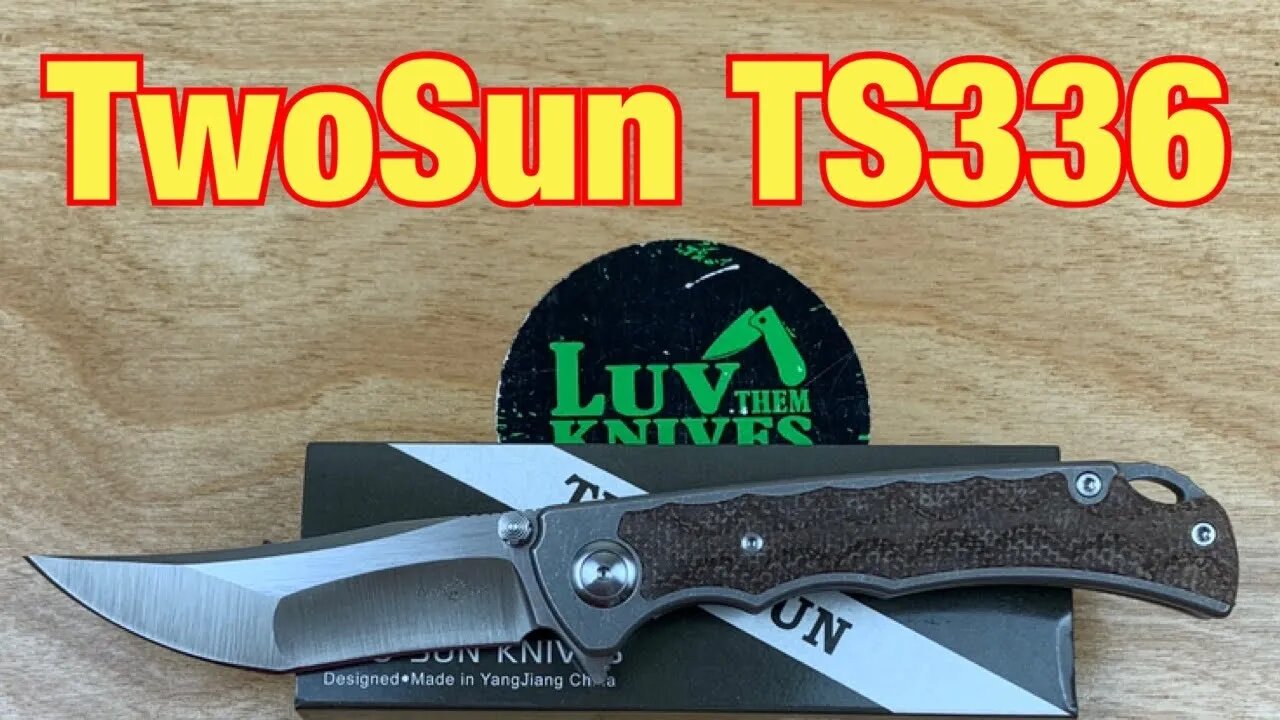 TwoSun TS336 titanium frame lock flipper knife Wong design !