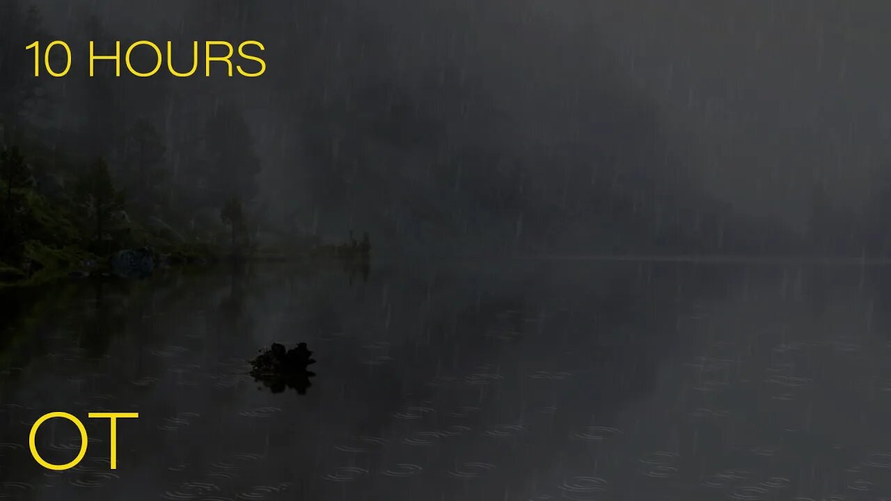 Stormy Night in the Pyrenees | Soothing Steady Rain & Distant Rolling Thunder | Relax | Study |Sleep