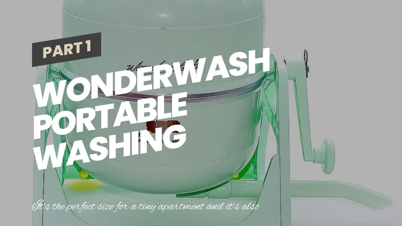 WonderWash Portable Washing Machine for Apartment & Tiny Spaces - Manual Hand Clothes Washer wi...