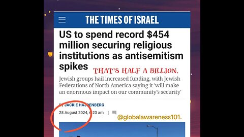 US to spend a record $454 million securing Jewish Communities as antisemitism spikes